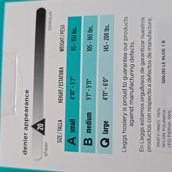 LEGGS BRAND WOMENS EVERYDAY REGULAR PANTYHOSE 5 PAIR NUDE SHEER TOE SIZE B - Picture 7 of 13